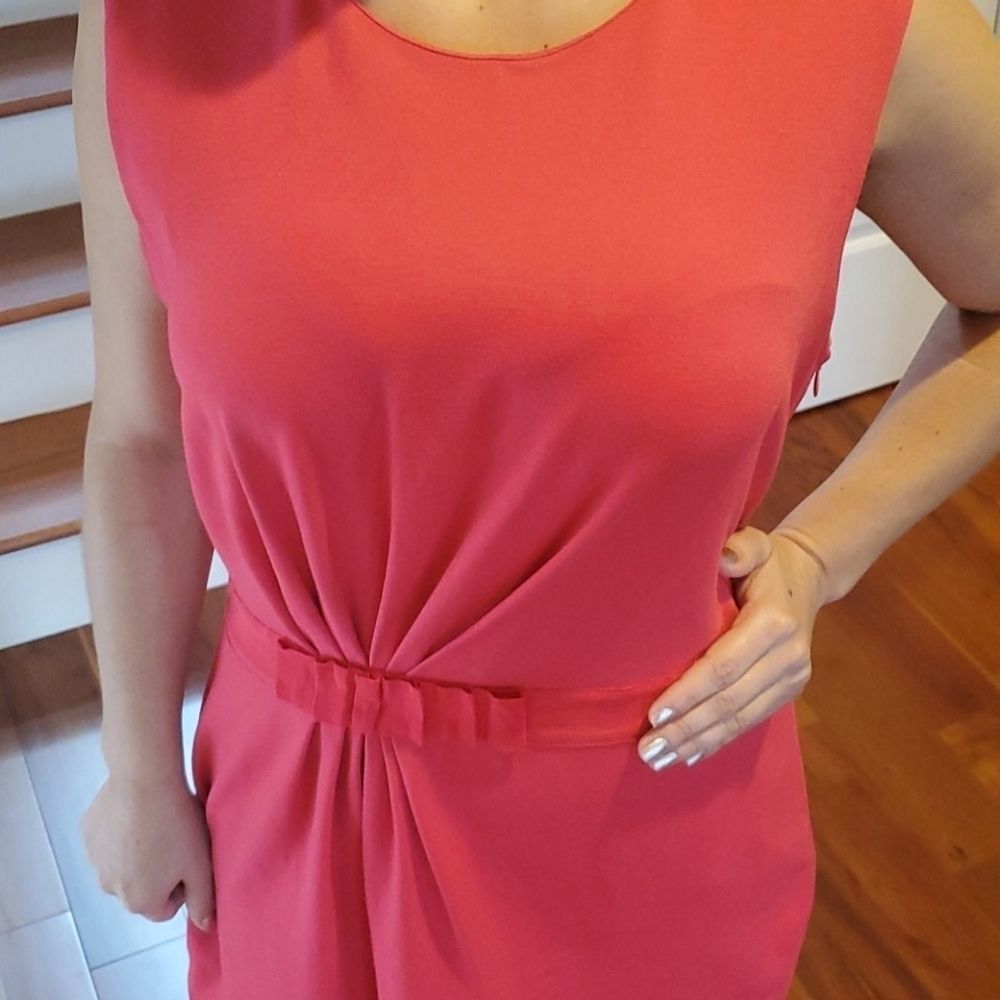 EUC Ted Baker Red S/L Red Dress w/Grosgrain detail - Picture 8 of 8